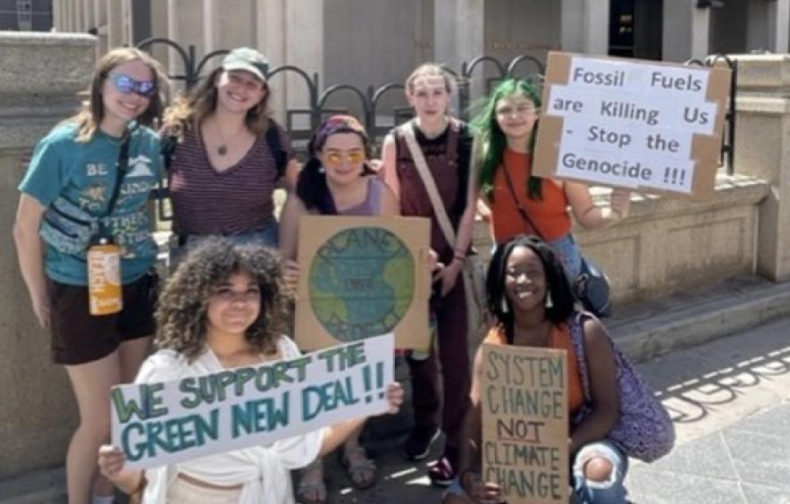 Students protesting for climate change