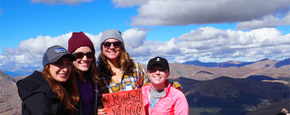 MSW students at the top of a mountain