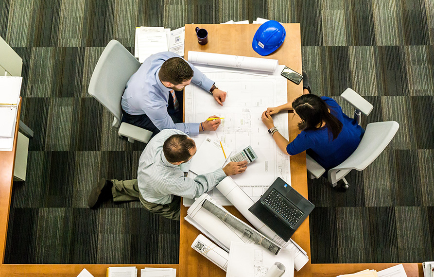 group working at table