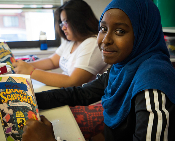 The Bridge Project student reading