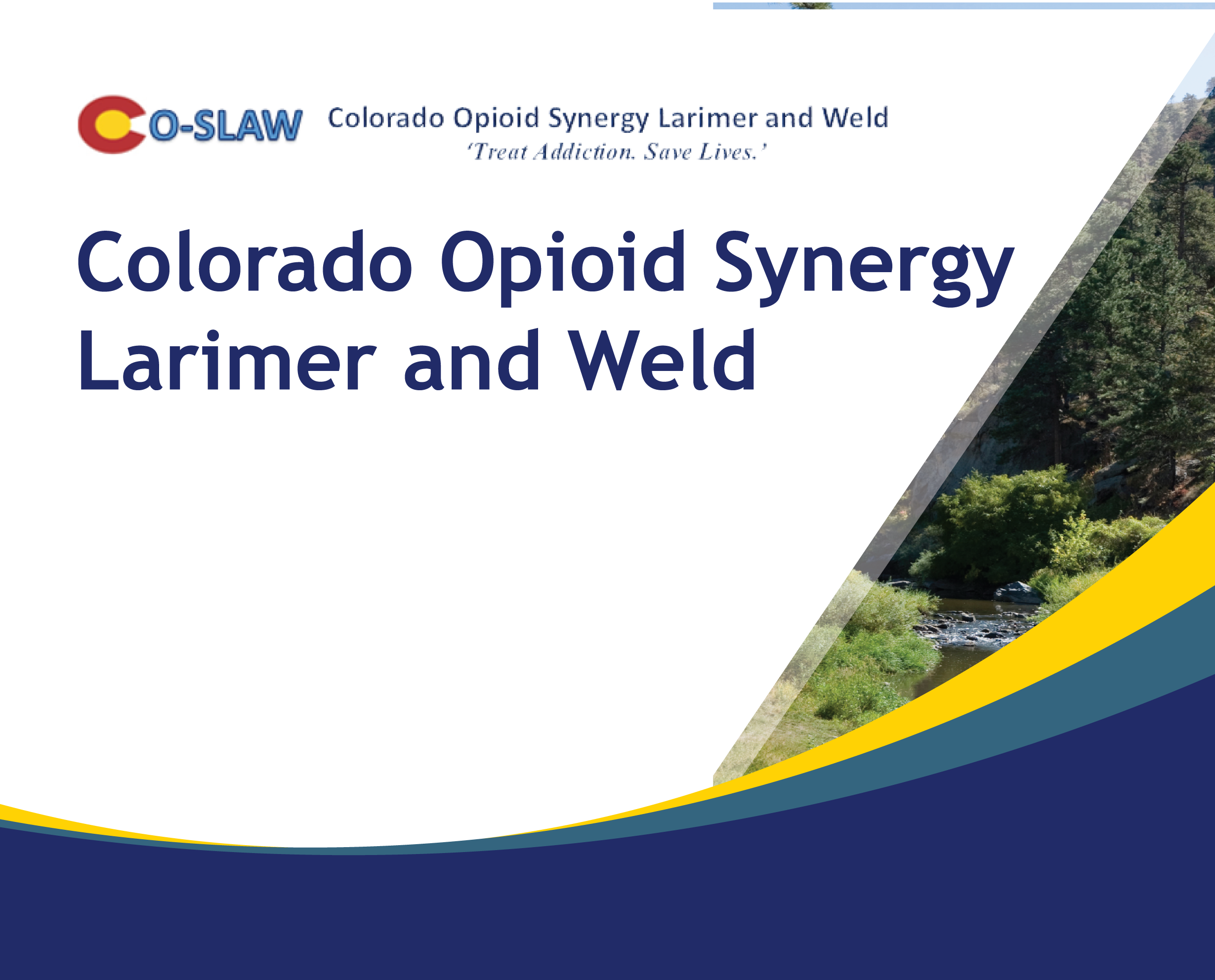 CO SLAW Colorado Opioid Synergy Larimer and Weld County Treat Addiction Save Lives 