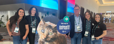 IHAC research team with Animal Care Expo sign