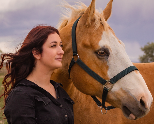 Macie Dominique with horse