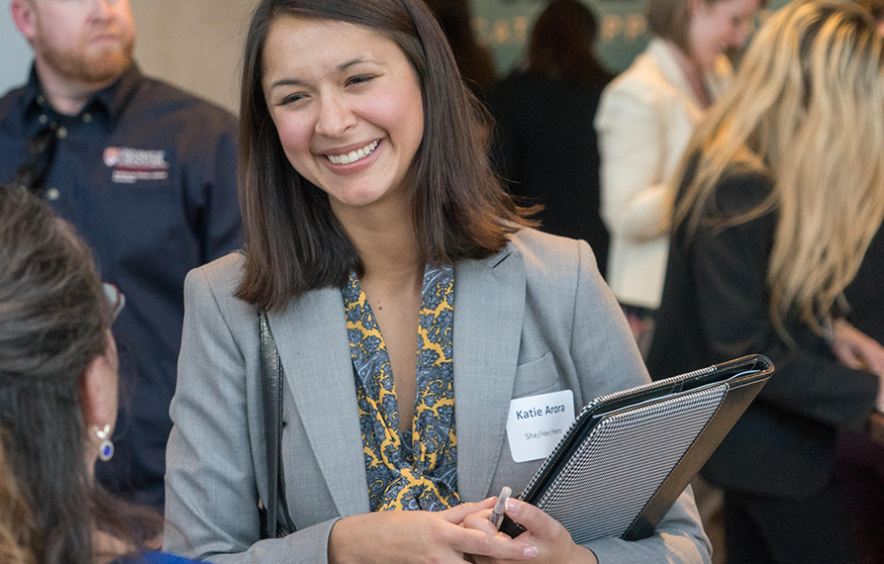 student at field fair