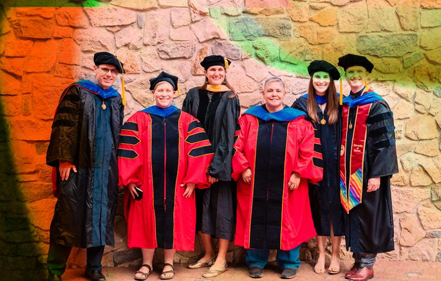group of PhD graduates