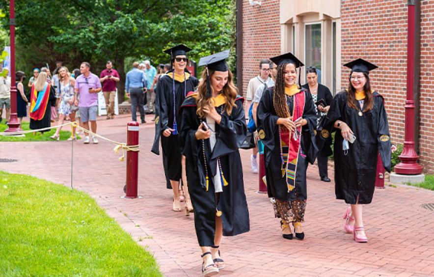 DU Students in Regalia at Commencement