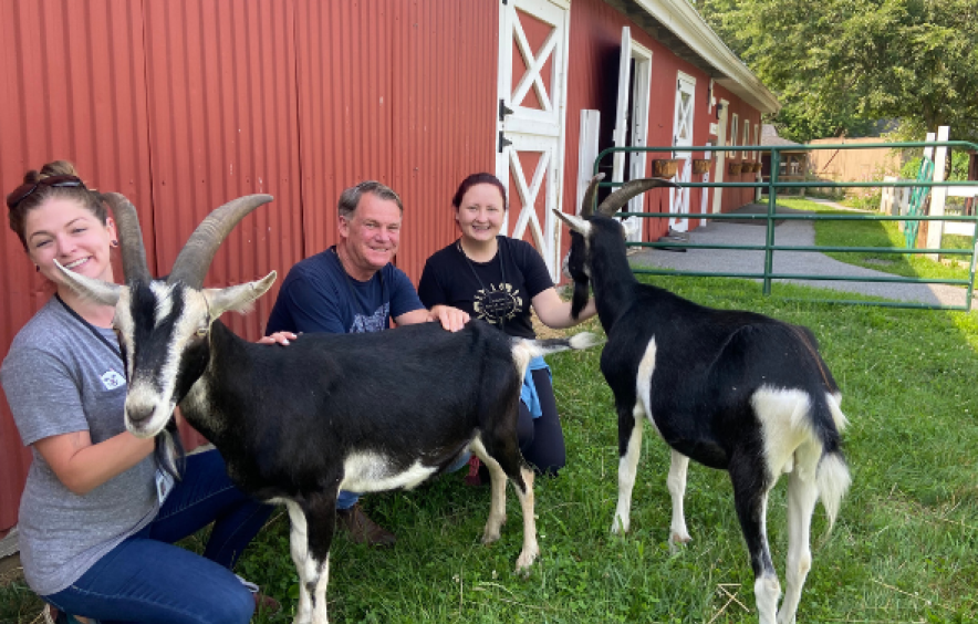 IHAC Staff with Farm Animals, at Animal Assisted Therapy and Nature Assisted Therapy