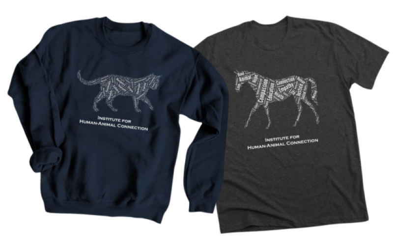 Cat sweatshirt and horse tee shirt