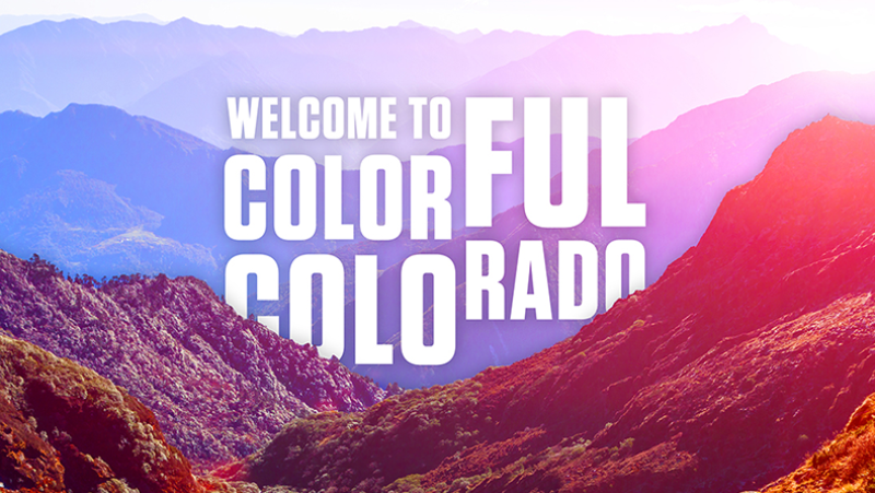 colorful mountain range