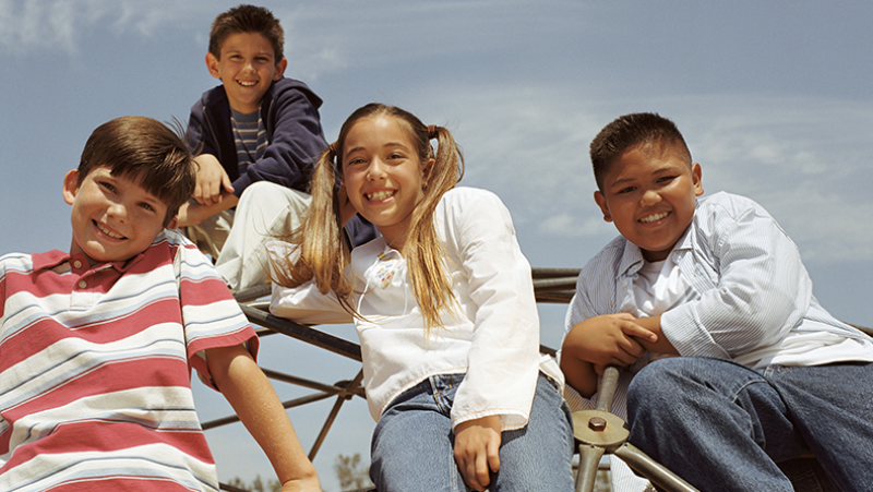group of children on the playground