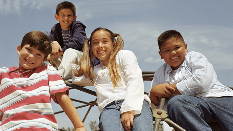 group of children on the playground 