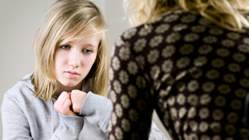 young girl at therapy session