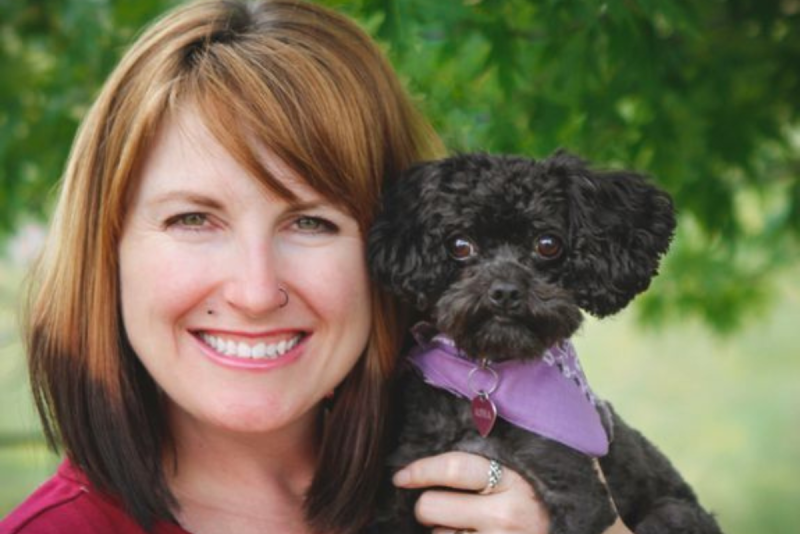 Darlene Brace with her dog