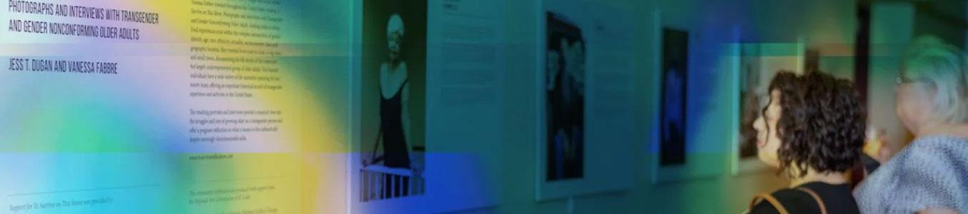 two women at an exhibit