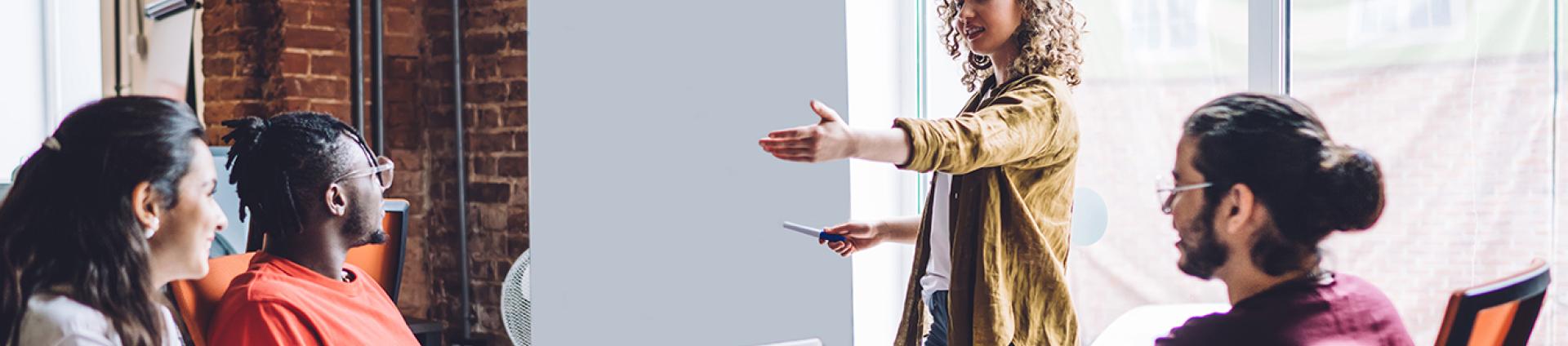 Facilitator with class