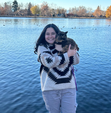 Sarah Szuchman with cat