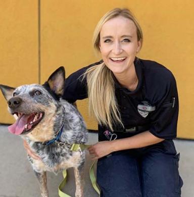 Animal Protection Officer Jazzy Salter with Dog