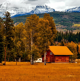 red house in rural Colorado 