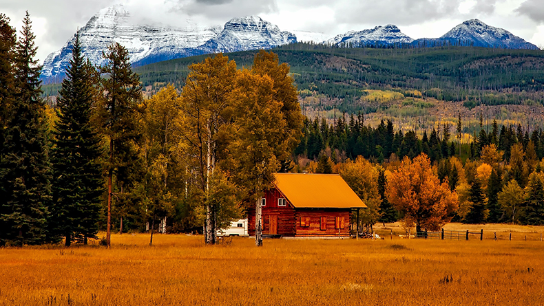 red house in rural Colorado