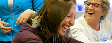 Therapy rat in class