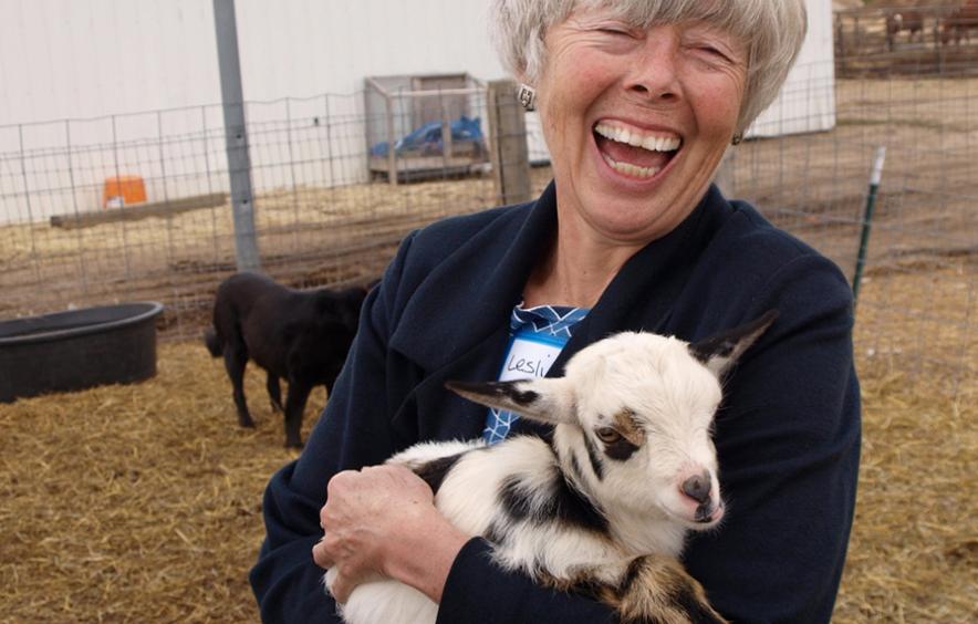 Woman with Goat