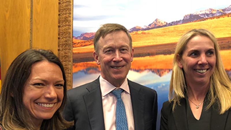 Suzanne Kerns and Gov. John Hickenlooper